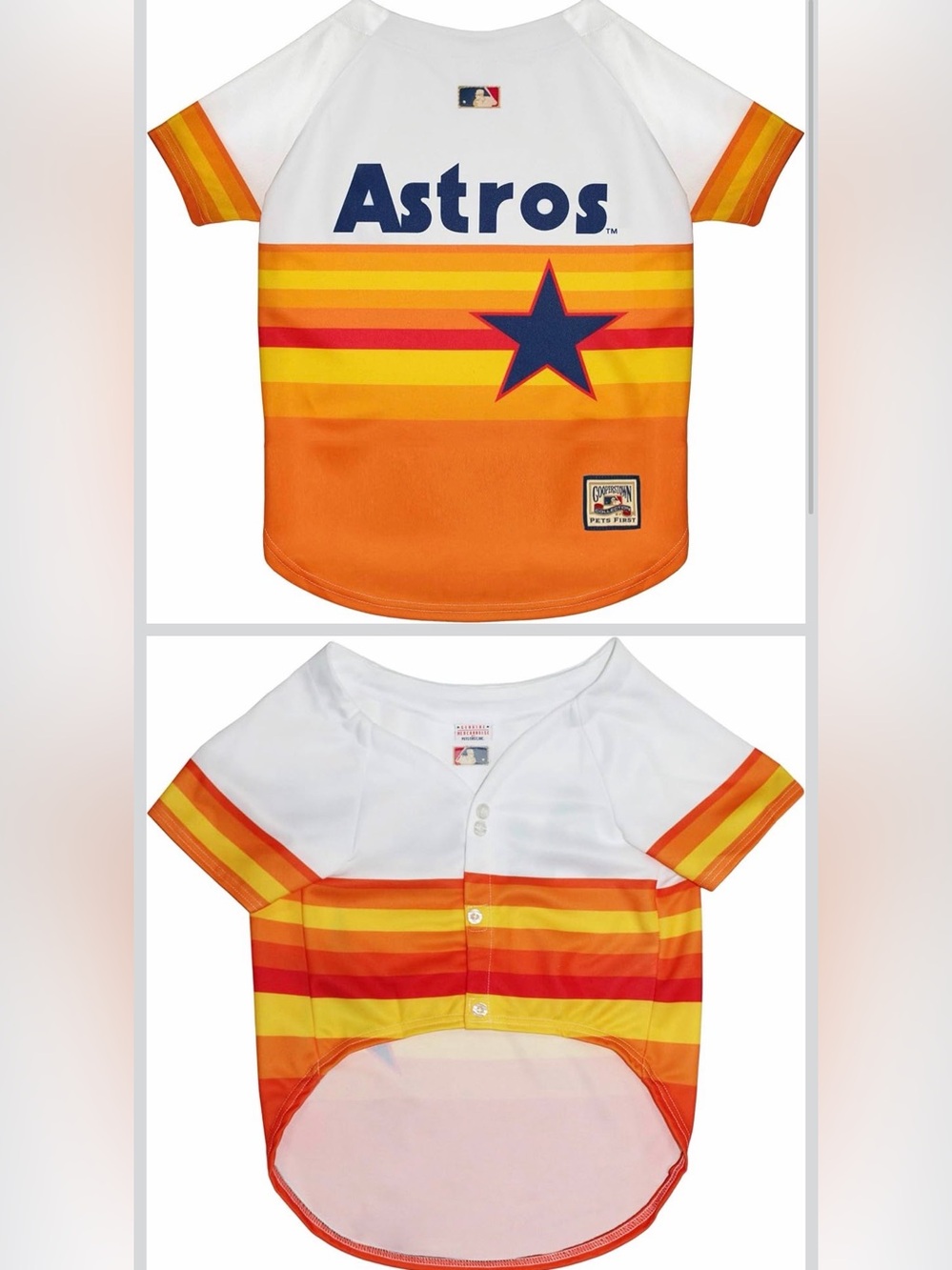 MBL Houston Astros vintage throwback jersey for dogs